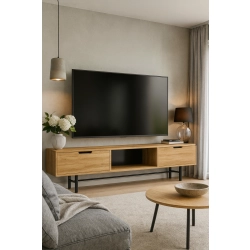 Szafka RTV-23 Drewno Lite Dąb Loft Lakier Rozmiary od 100 cm do 200 cm PREMIUM